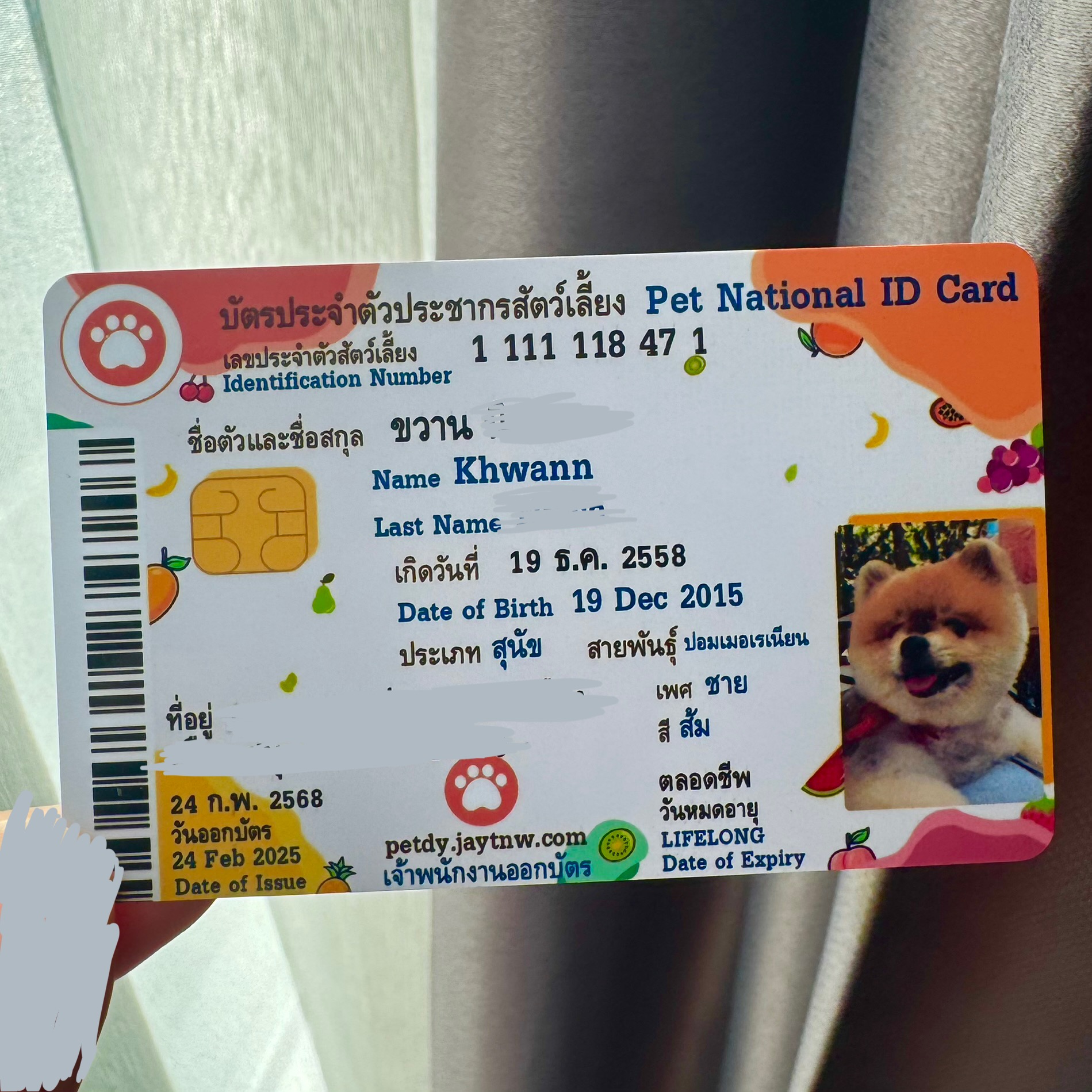 Physical Card Sample